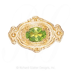 GS377 PD - 14 Karat Gold Peridot Slide 